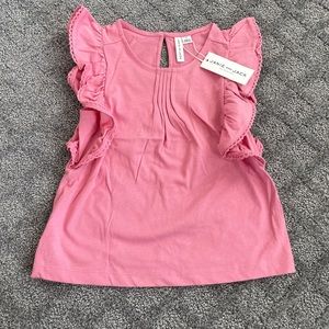 NWT Janie and Jack Pink Ruffle Blouse